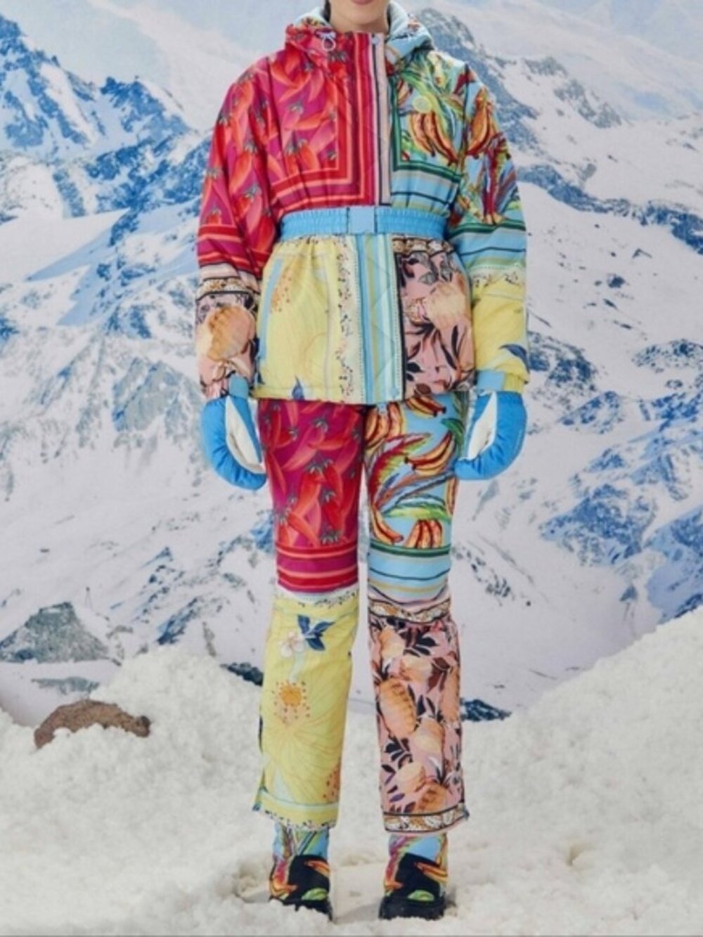 NWT FARM Rio Mixed Scarves Ski Jacket & Pants
